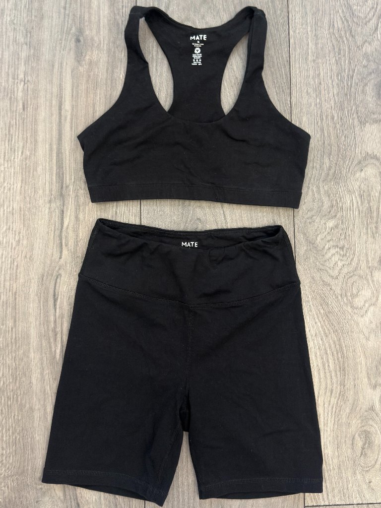 Mate The Label - Organic Stretch Sports Bra & Biker Short Set